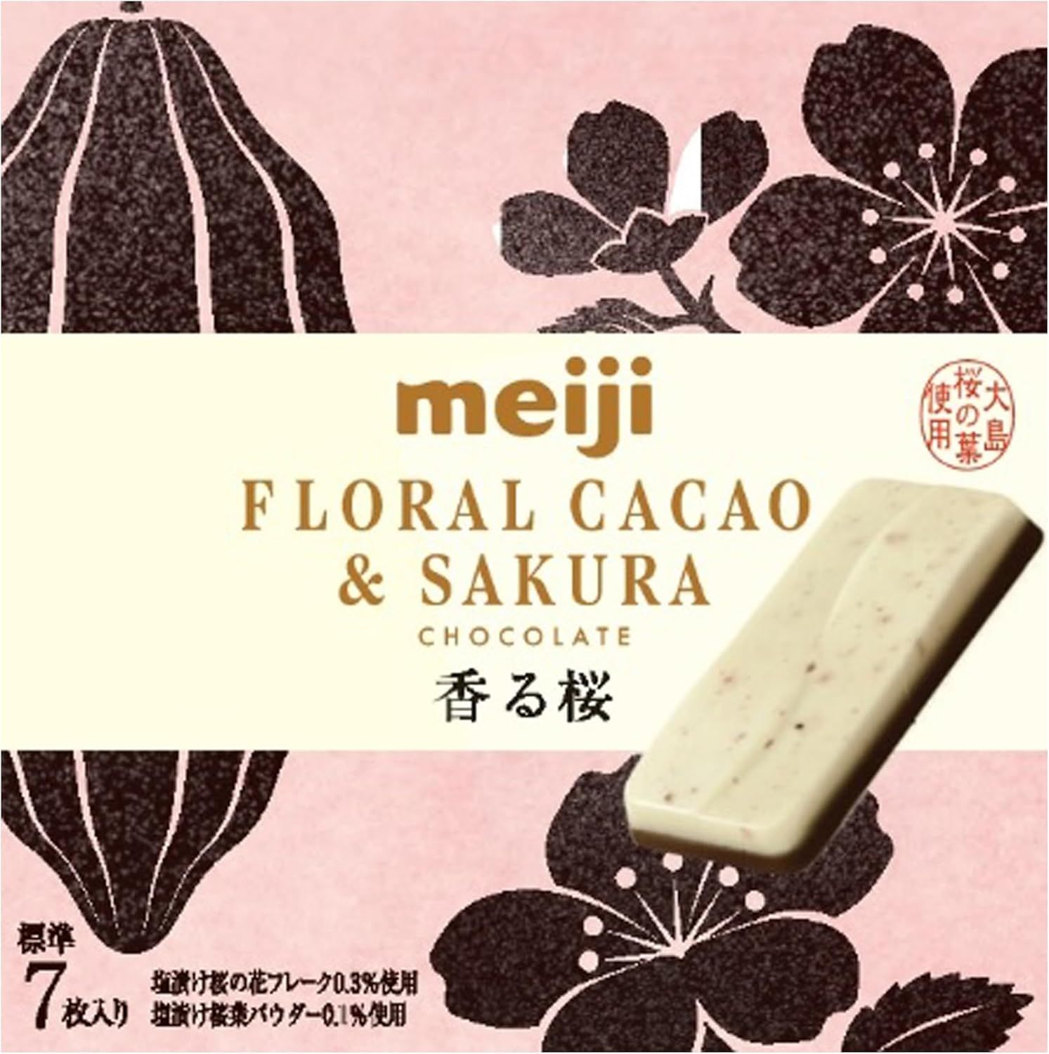 Meiji &quot;Floral Cacao &amp; Sakura&quot; Premium Rich Chocolate, 38g