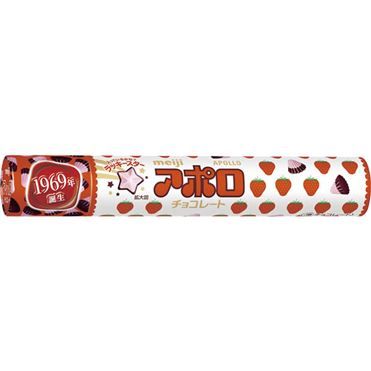 Meiji Apollo Jumbo Strawberry Chocolate 82g
