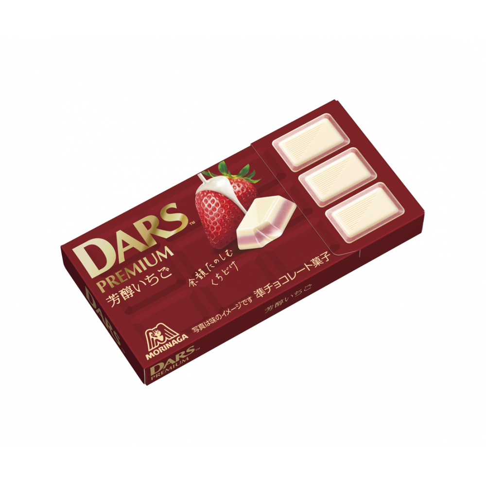 Morinaga, Dars Premium, White &amp; Starawberry flavor, 12 pcs in 1 box