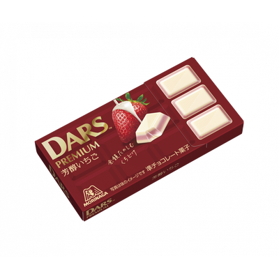 Morinaga, Dars Premium, White &amp; Starawberry flavor, 12 pcs in 1 box