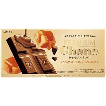 Lotte Premium Ghana Caramel Milk Chocolate 70g