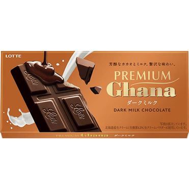 Lotte Premium Ghana Dark Milk Chocolate 70g