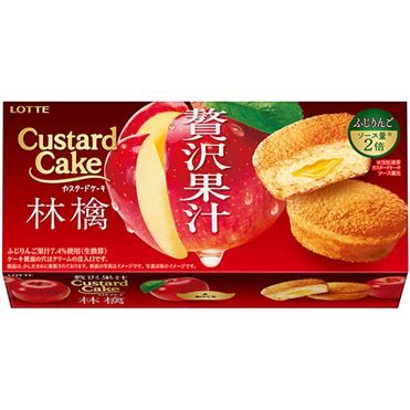 Lotte Custard Cake Luxury Apple 6 Pieces