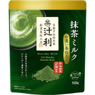 Tsujiri, Matcha Milk Drink Powder, Bitter &amp; Strong version, 150g