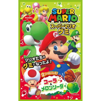 Nobel Super Mario Gummy Cola &amp; Melon Soda 50g