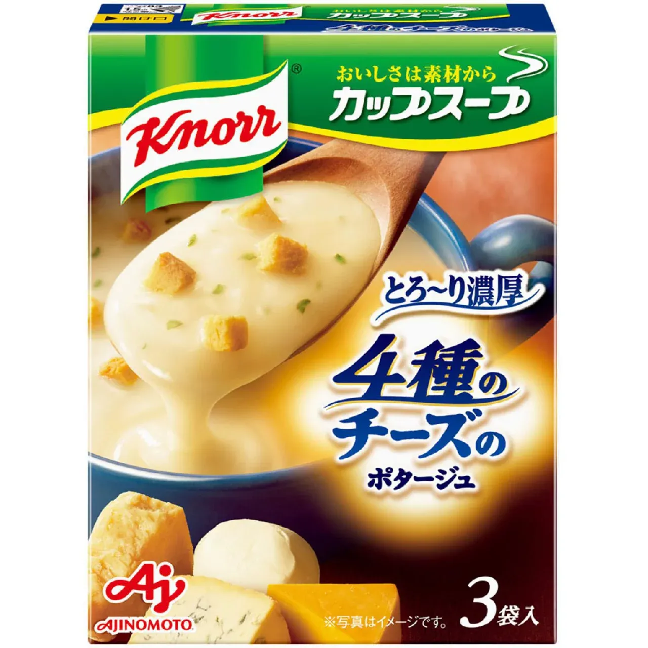 Ajinomoto Knorr Cup Soup 4 Cheese Creamy Potage 3 Servings