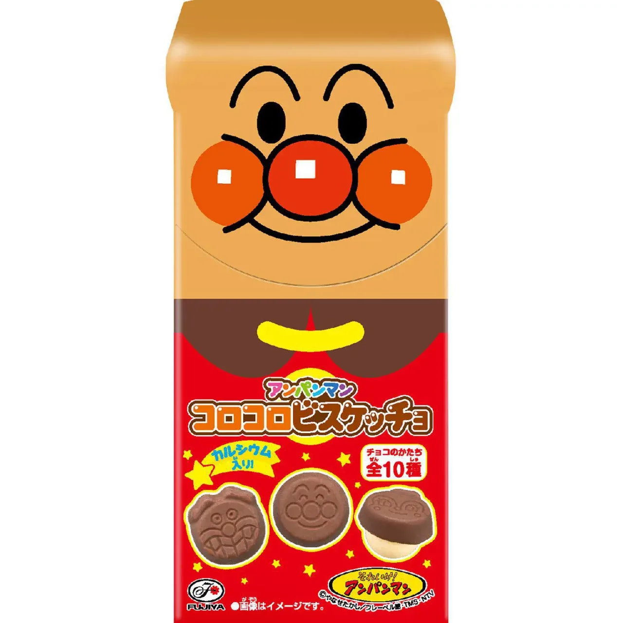 Fujiya Anpanman Korokoro Bisuccho Chocolate Snack 34g
