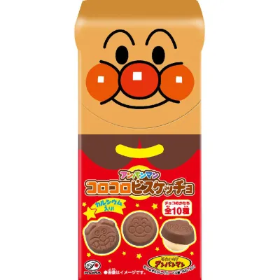 Fujiya Anpanman Korokoro Bisuccho Chocolate Snack 34g