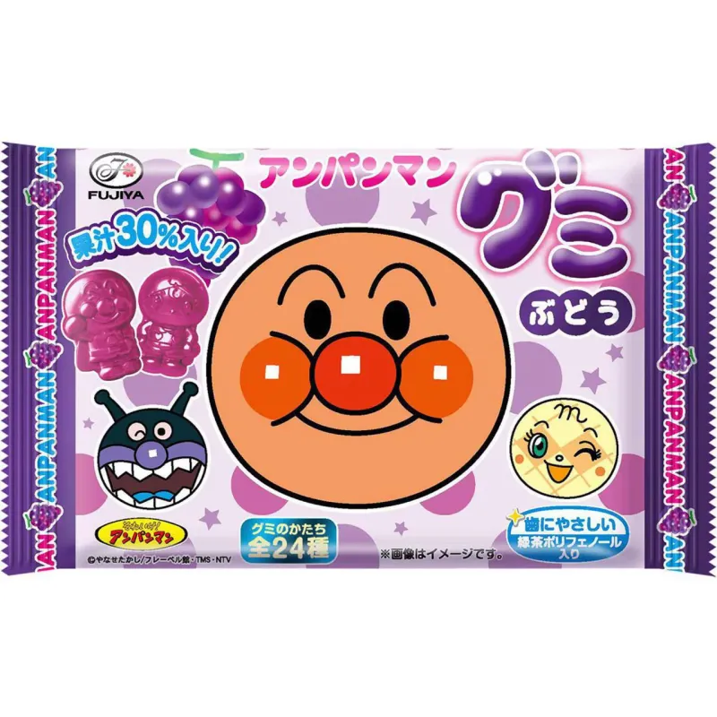 Fujiya Anpanman Grape Gummies (6 pieces)