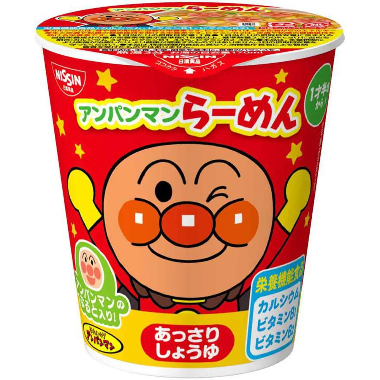 Nissin Anpanman Ramen Light Soy Sauce Cup 32g