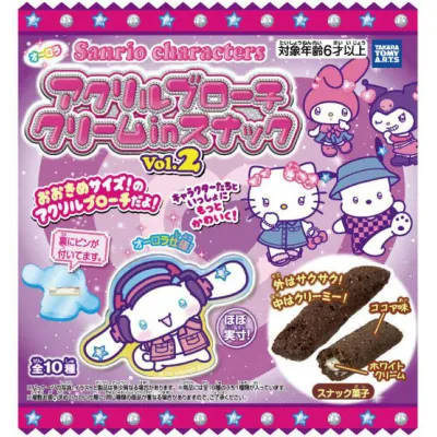 Takara Tomy Arts Sanrio Characters Acrylic Brooch Cream in Snack Vol.2 14g