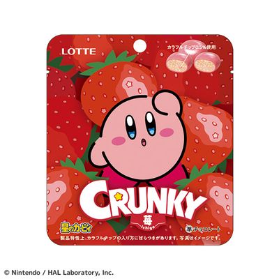 Lotte, Crunky, Strawberry Chocolate, Kirby Package, 36g