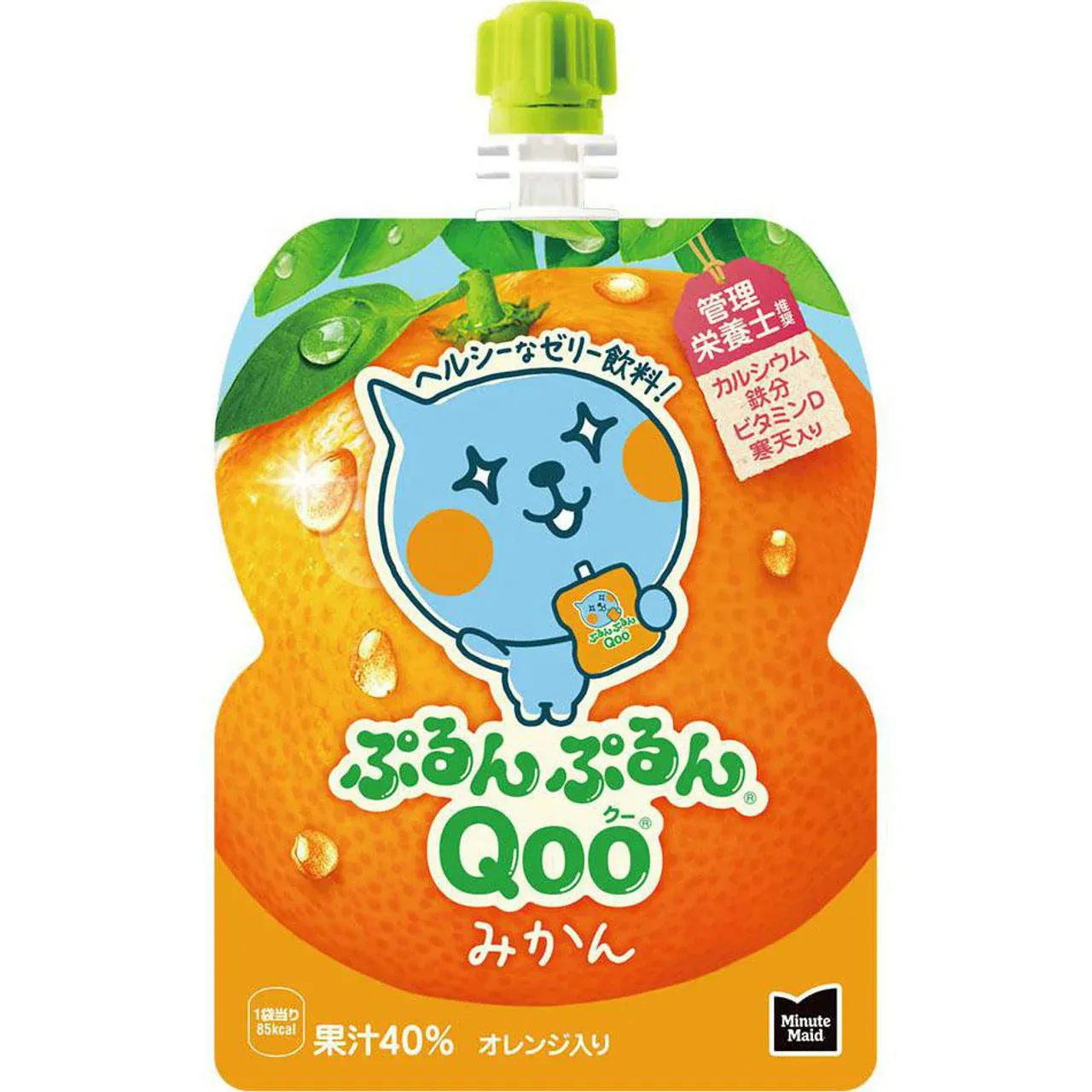 Coca-Cola Qoo Purun-Purun Mikan Jelly Drink 125 g Pouch