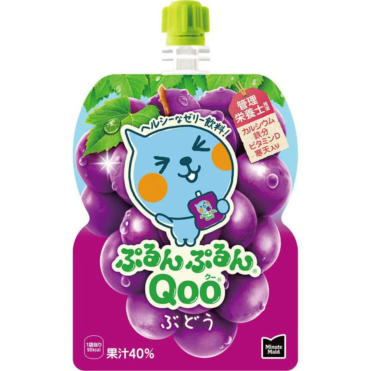 Coca-Cola Qoo Purun-Purun Grape Jelly Drink 125 g Pouch