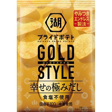 Koikeya Pride Potato GOLD STYLE Happy Ultimate Dashi No Salt 55g