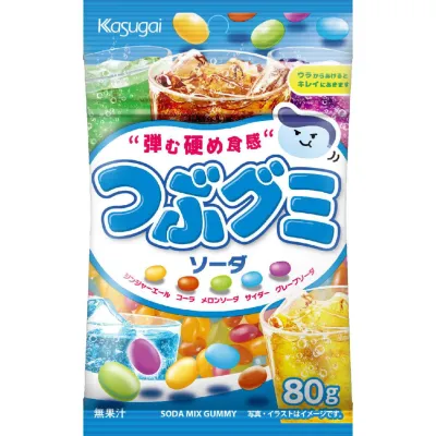 Kasugai Tsubu Gummy Soda 80g