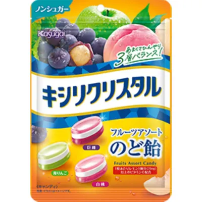 Kasugai Xylitol Crystal Fruits Assort Throat Candy 67g