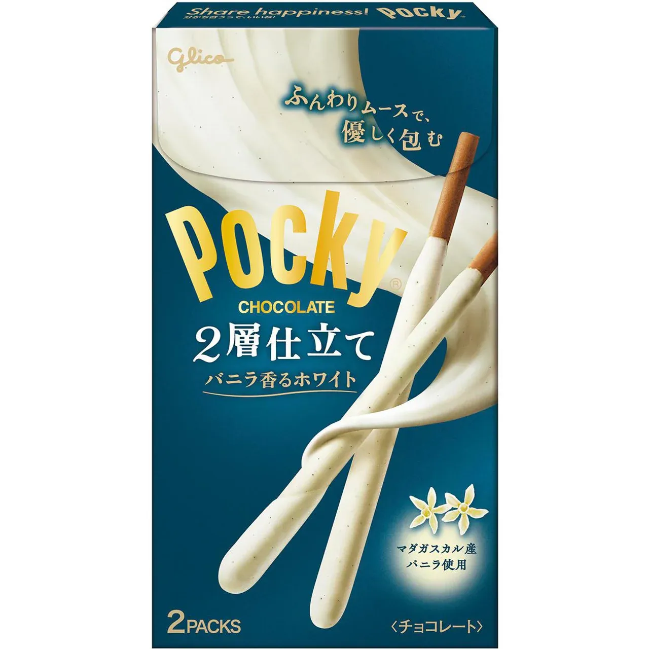 Pocky 2-Layer Vanilla-Scented White 2 Bags