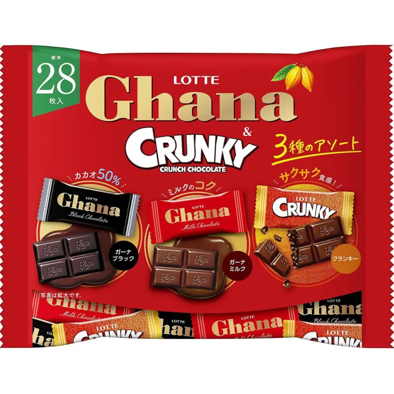 Lotte Ghana &amp; Crunky Share Pack 105g