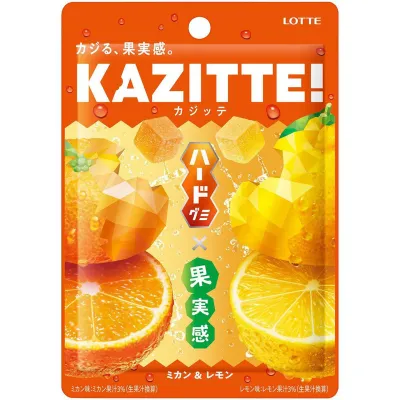 Lotte Kajitte Mikan &amp; Lemon Gummies 80g