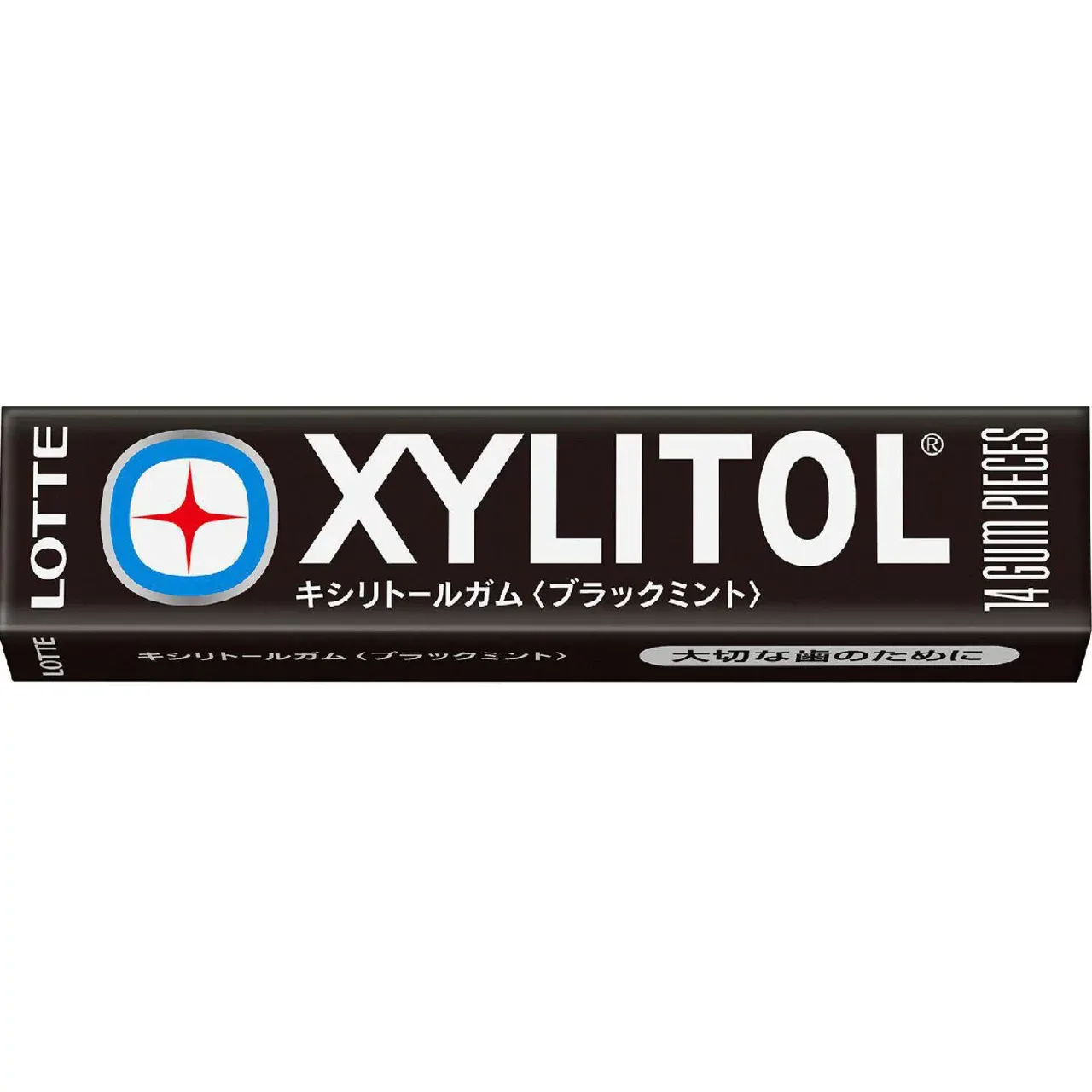 Lotte Xylitol Gum Black Mint 14 Pieces