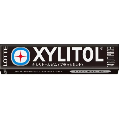 Lotte Xylitol Gum Black Mint 14 Pieces