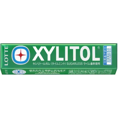 Lotte Xylitol Gum Lime Mint 14 Pieces