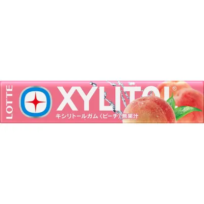 Lotte Xylitol Gum Peach 14 Pieces