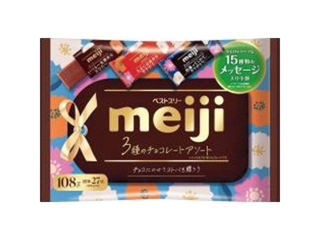 Meiji, Best 3, Three kinds Chocolate Assortment, 108g