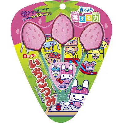 Lotte Ichigo Tsumi Strawberry Chocolate Sticks 11g