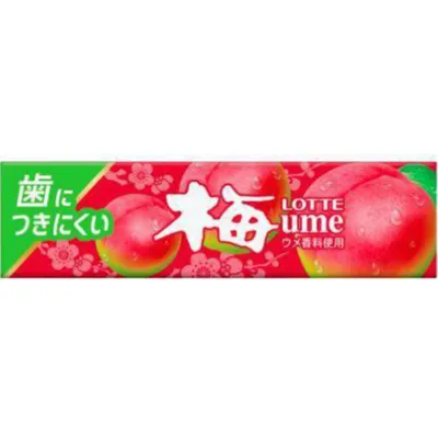 Lotte Non-Sticky Ume Gum 9 Pieces