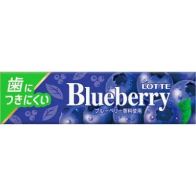 Lotte Non-Sticky Blueberry Gum 9 Pieces