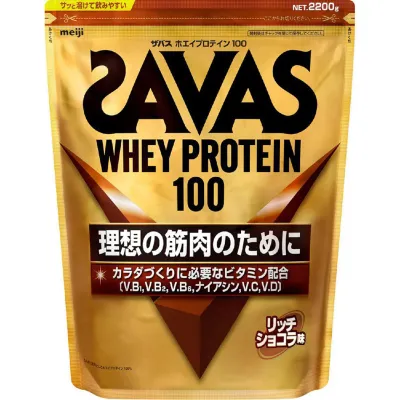 Meiji SAVAS Whey Protein 100 Rich Chocolate 2200g