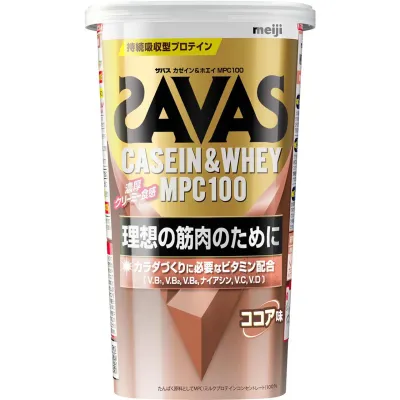 Meiji SAVAS Casein &amp; Whey MPC100 Cocoa 210g**
