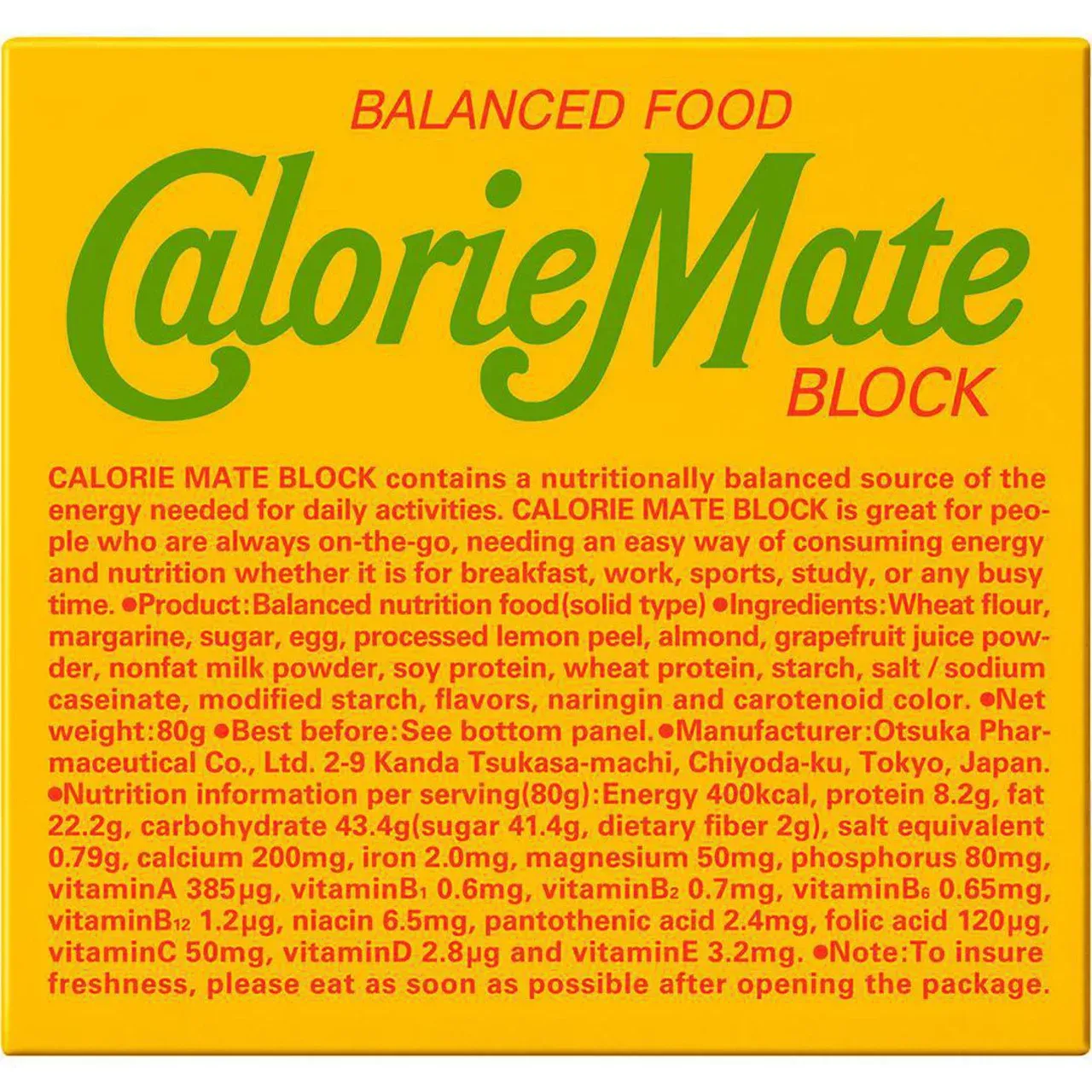 Otsuka Calorie Mate Block Fruit 80g