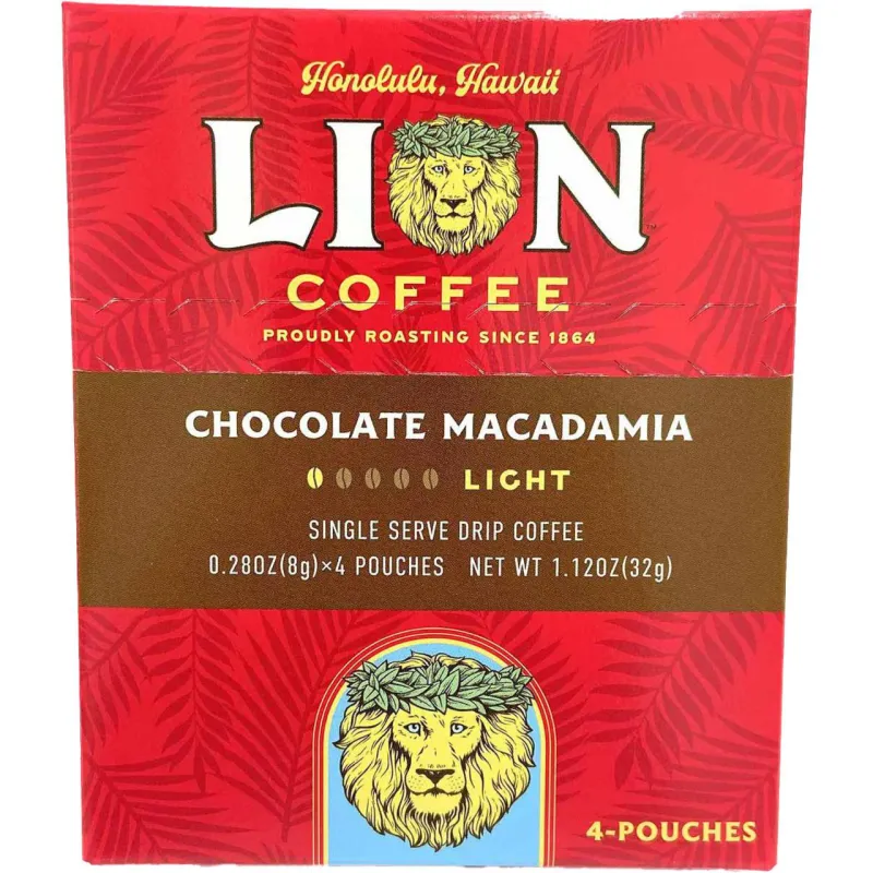 Lion Coffee Chocolate Macadamia Drip 8g × 4 Bags