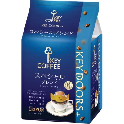 Key Coffee Drip-On Special Blend 10 Bags Extra Fine Grind (8g Each)