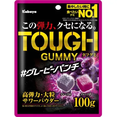 Kabaya Tough Gummy Grape Punch 100g
