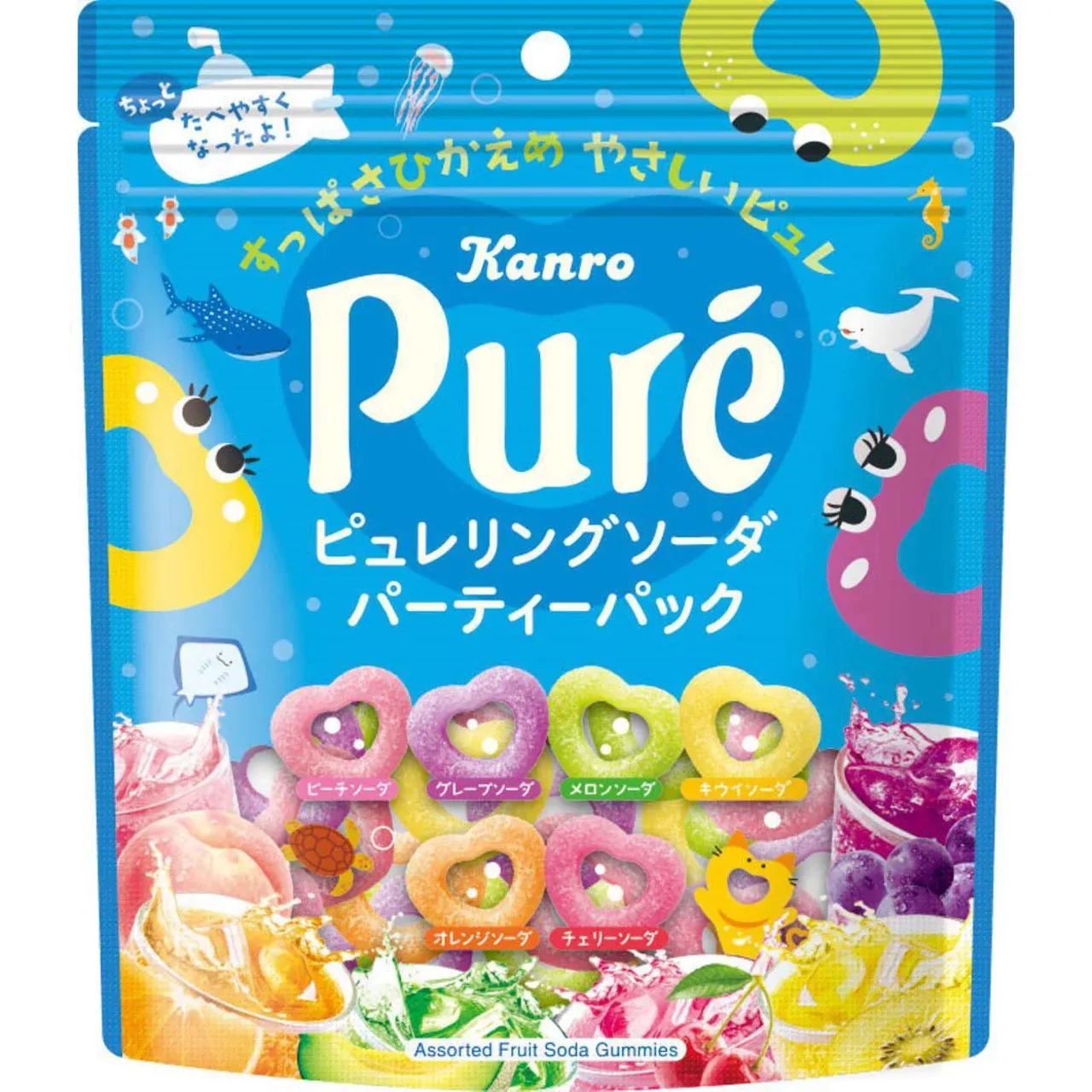 Kanro Pure Ring Soda Party Pack Gummy (156g)