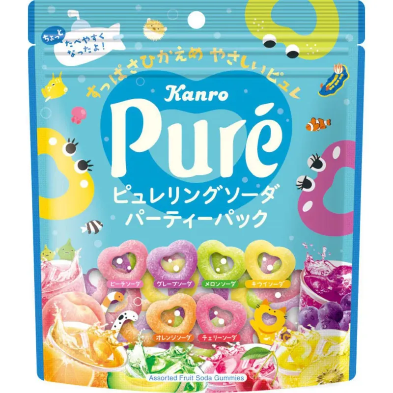 Kanro Pure Ring Soda Party Pack 156g