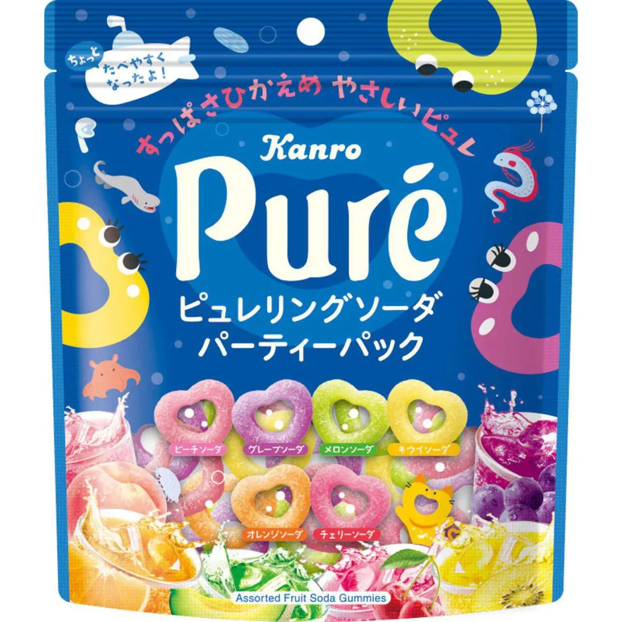 Kanro Pure Ring Soda Party Pack Gummy (156g)