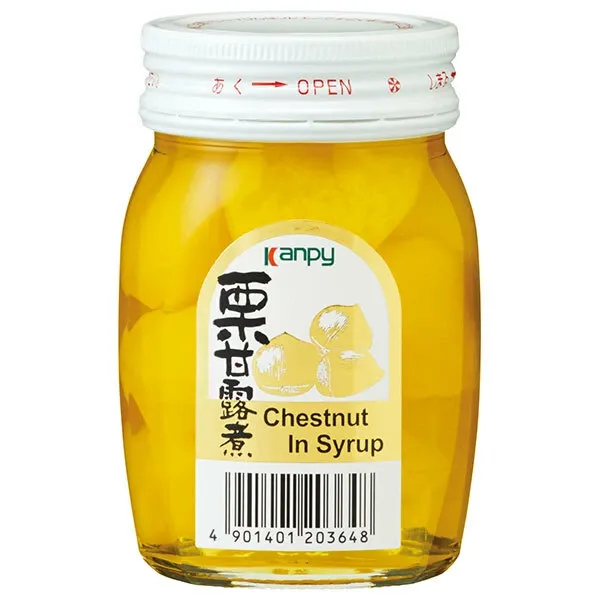Kanpy, Kuri Kanroni, Cooked Chestnut in Syrup, 165g in a jar