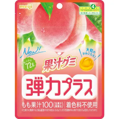 Meiji Kajuu Gummy “Chewy Plus” Peach 72g