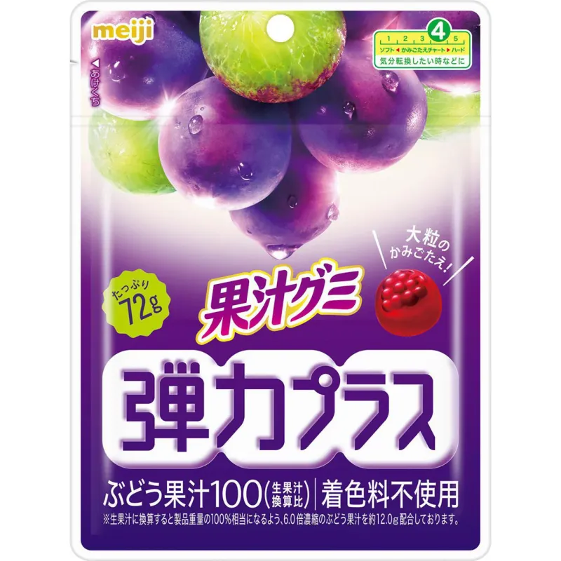 Meiji Kajuu Gummy “Chewy Plus” Grape 72g