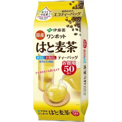 itoen One-Pot Eco Japanese Hatomugi Barley Tea Bags (50 Bags)