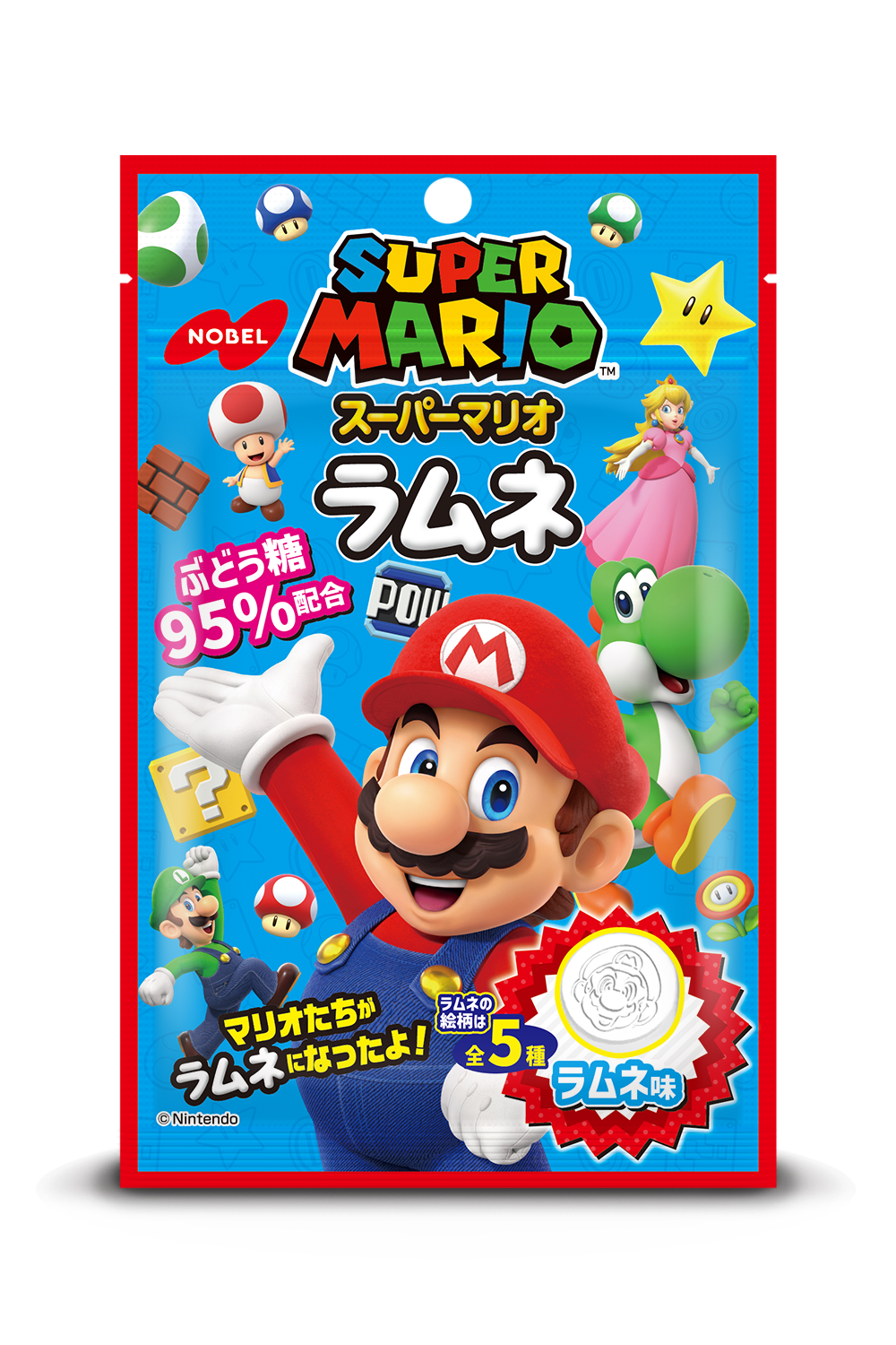 Nobel Super Mario Ramune Soda Flavor (40g)