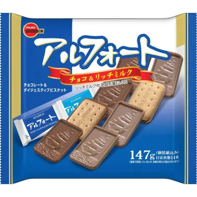 Bourbon Alfort Chocolate Biscuits 147g