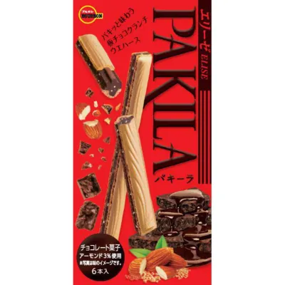 Bourbon Pakira Chocolate Crunch Wafers 6 Sticks