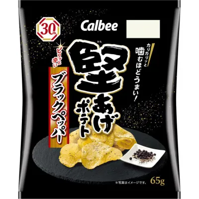 Calbee Kataage Potato Chips Black Pepper 65g