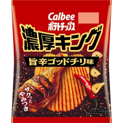 Calbee Potato Chips Rich King Spicy God Chili Flavor 52g